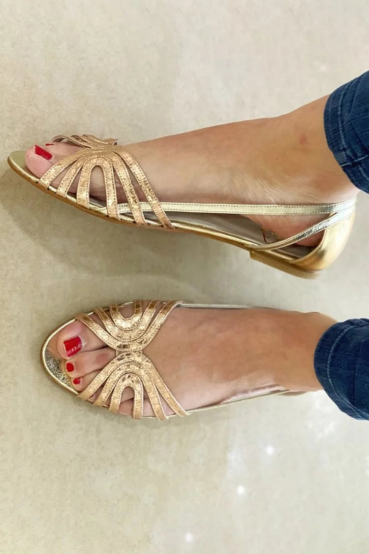 Sandalias con punta cuadrada y corte redondo
