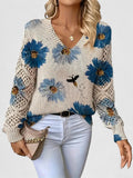 Pilar |  Elegante suéter con estampado floral - Alessia Madrid