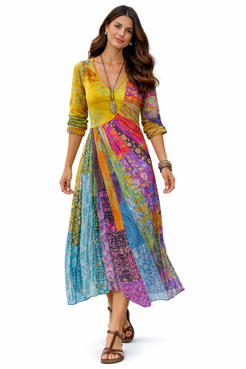 Alma | Vestido con diseño de sol bohemio - Alessia Madrid