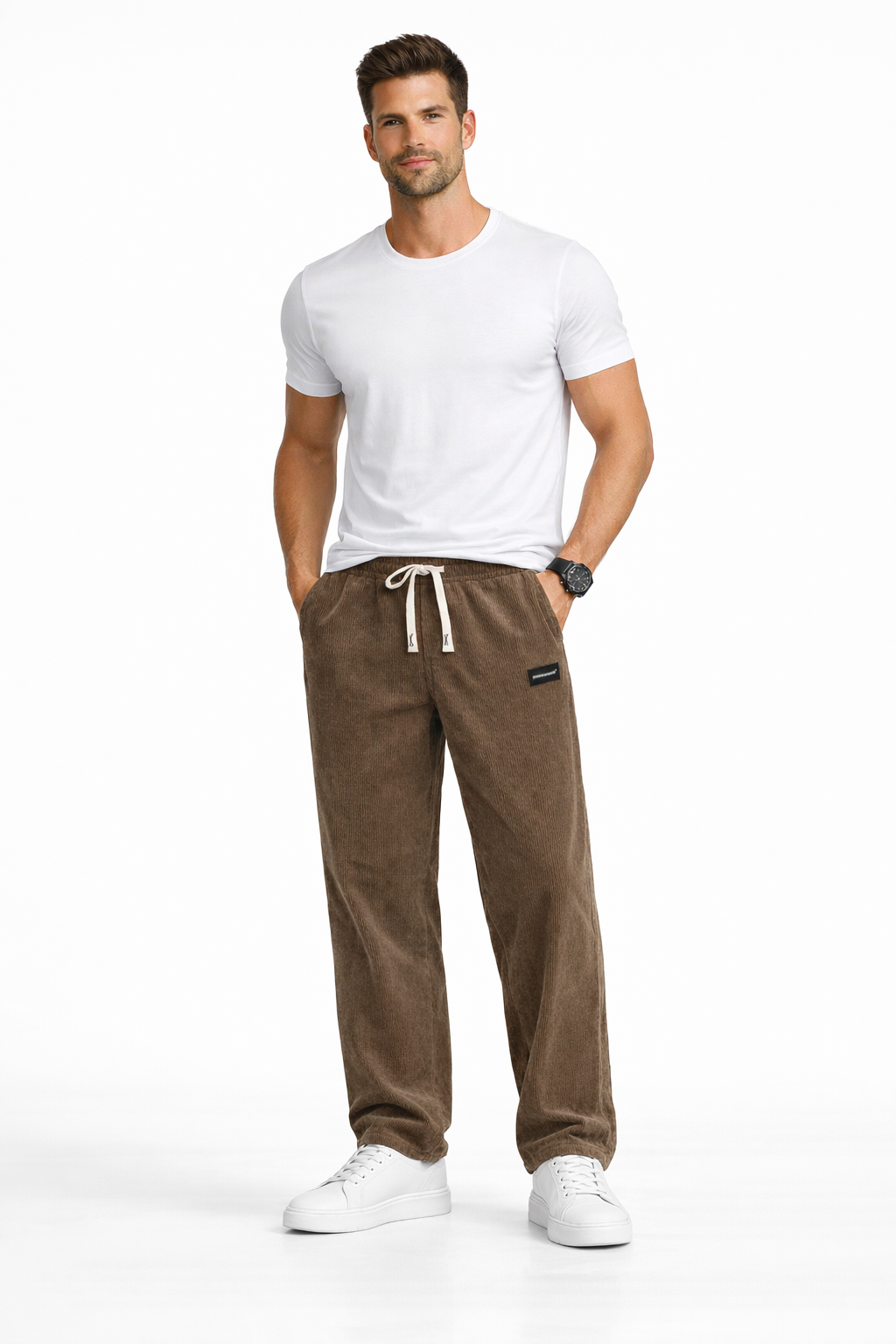 Tom | Pantalón ancho con cordón y bolsillos para hombre. - Alessia Madrid