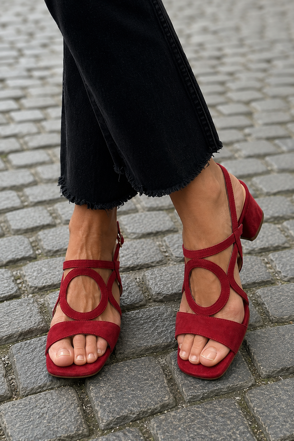 Sandalias Alessia Madrid con punta cuadrada y corte redondo, calzado de moda y comodidad para el verano.