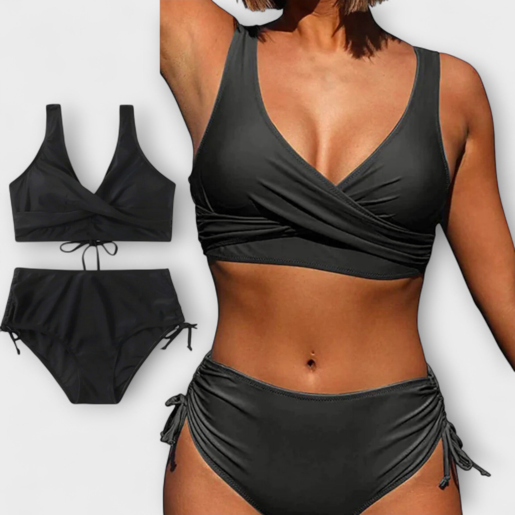 Bikini de dos piezas Irena de Alessia Madrid, diseño elegante que realza la figura, en colores vibrantes y estilo moderno.