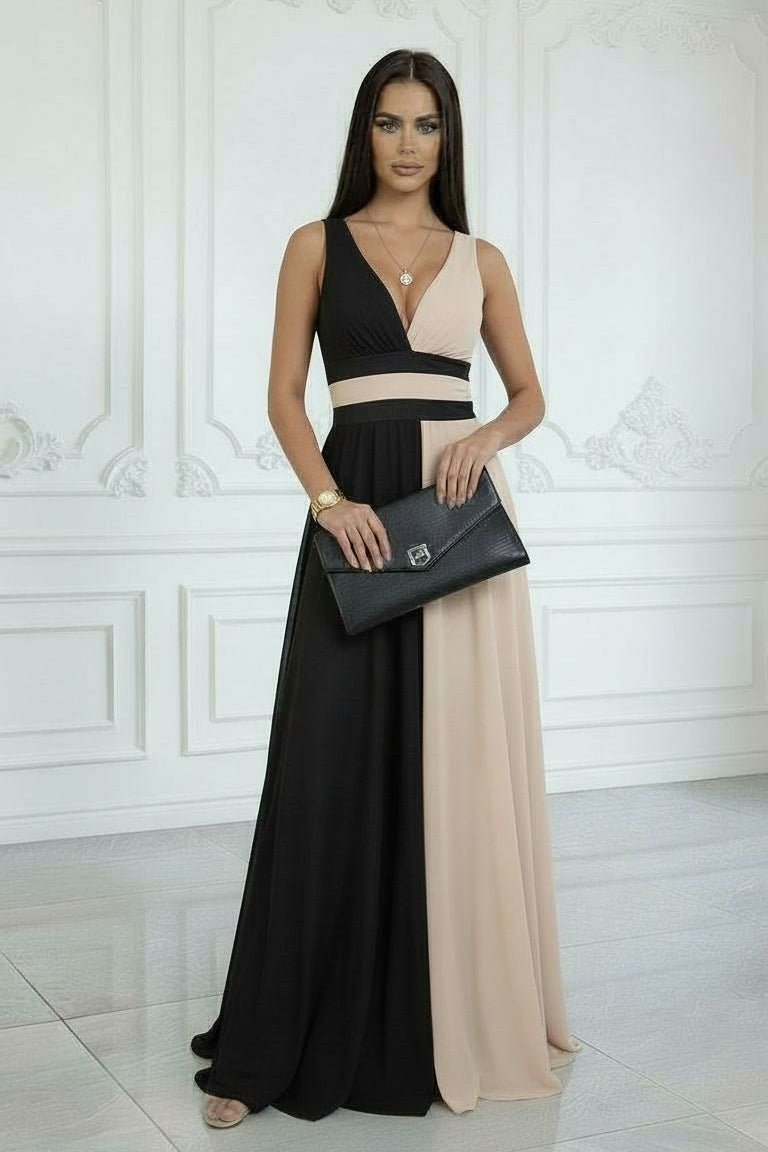 Vestido glamoroso Laura de Alessia Madrid en color elegante, con detalles brillantes y diseño sofisticado para ocasiones especiales.