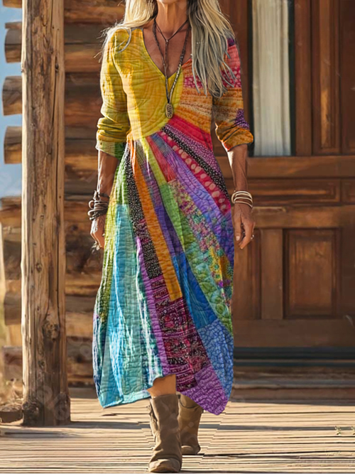 Alma | Vestido con diseño de sol bohemio - Alessia Madrid